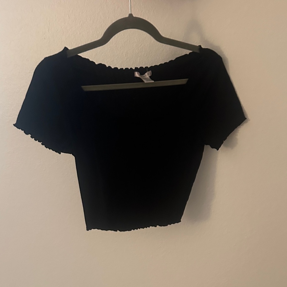 Black Off-Shoulder Women Top
